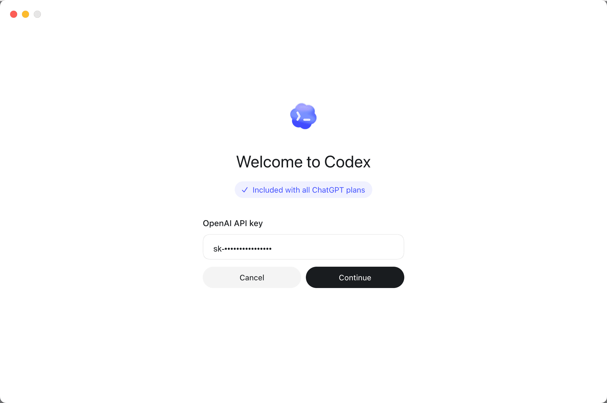 在 Codex 桌面端中填写 API Key
